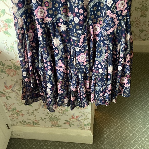 NWT Loft XS Floral Godet Maxi Skirt - Picture 7 of 8
